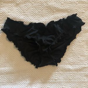 Black Ruffled Bikini Bottoms